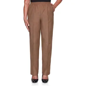 Alfred Dunner women's Plus-size Classic Signature Fit Textured Trousers With All-around Elastic Waistband