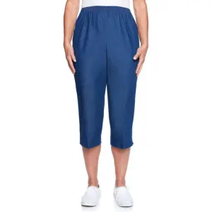 Alfred Dunner Women's All Around Elastic Waist Capri's