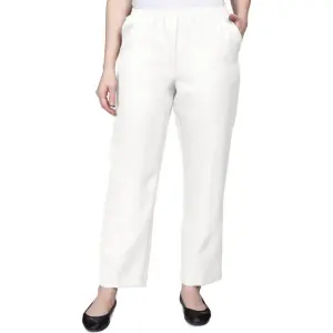 Alfred Dunner All Around Elastic Waist Polyester Short Petite Pants - Pull-On Style